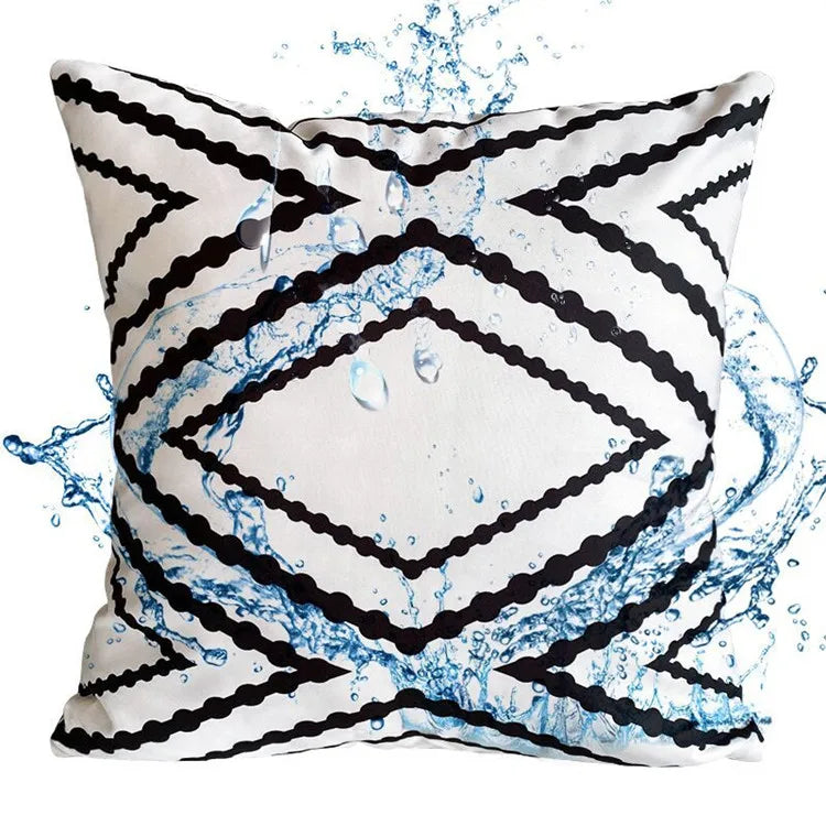 Outdoor Pillow Covers 18x18 Inch Waterproof Decorative PU Coating Pillows Cases/Square Throw Pillow Covers