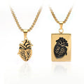 Unique Mental Heart Necklace Couple Necklaces Valentine's Day Gift Punk Hiphop Jewelry