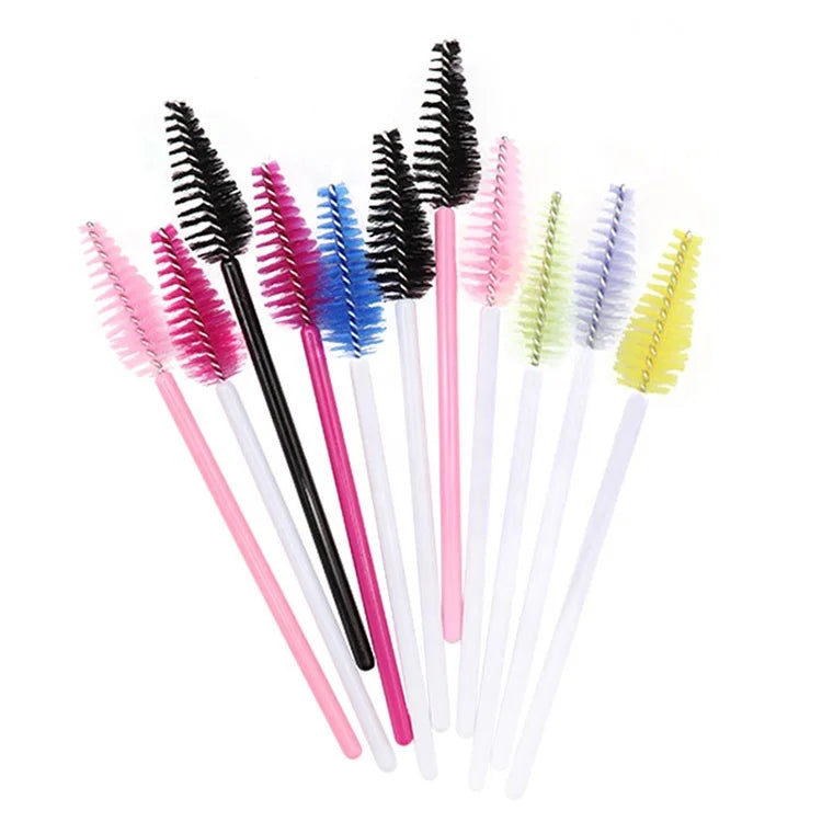 Wholesale Mascara Wand Applicator Extension Pink Water Drop Shape Disposable Eyelash Brush