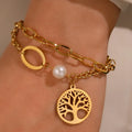 HOVANCI Stainless Steel Jewelry Wholesale Factory Gold Plated Tree of Life Bracelets for Women