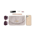 Elegant Velvet Clutch Bag for Lady with Round Shape Flap Magnetic Button Cosmetic Bag Pouch Travel Gift Promotional Bag for Girl