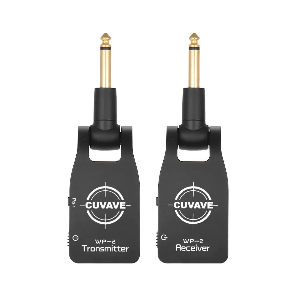UHF Wireless Guitar System Transmitter & Receiver Built-in Rechargeable Lithium Battery 50M Transmission Range for Electric Guit