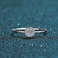Silver 925 Original 0.3 Carat Round Brilliant Cut Diamond Test Past D Color Moissanite Wedding Ring Sparkling Gemstone Jewelry