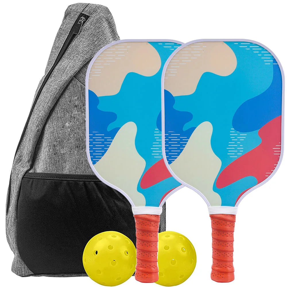 Children's Sports Gear Carbon Fiber Pickleball Paddle & Tennis Squash Rackets with Carry Bag Ball Sports Equipment with Gift