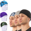 Cheap Custom Summer Sunscreen Solid Color Camo Cycling Running Unisex Sport Skull Cap Motorcycle Helmet Liner Wave Brimless Hat