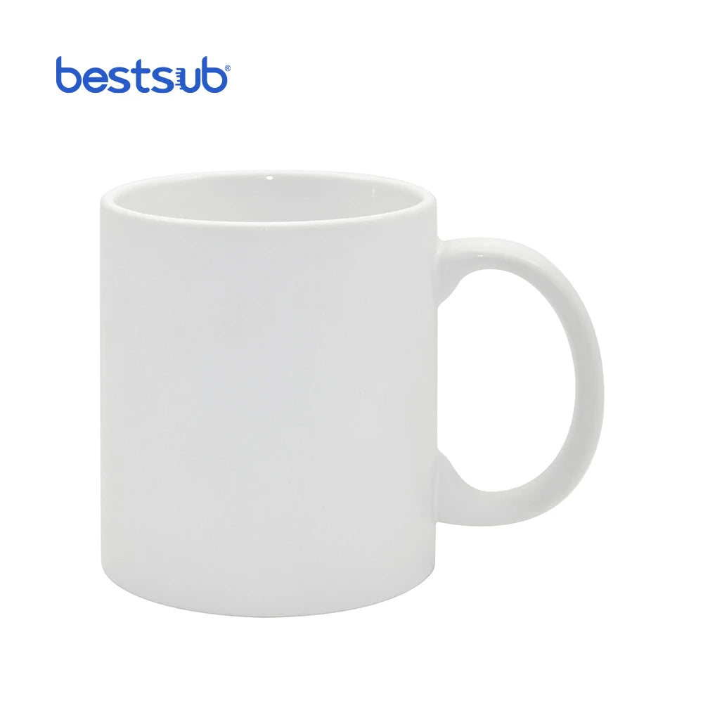 JS Coatings for Wholesale Custom 11oz Ceramic Stoneware Photo Mug Sublimation Blanks for Personalized Full Color Print MATT
