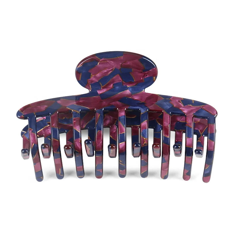 Factory Prime Cellulose Acetate Claw Clip Unique Design Long Teeth Hair Claw Popular Big Size Hair Claw Clip