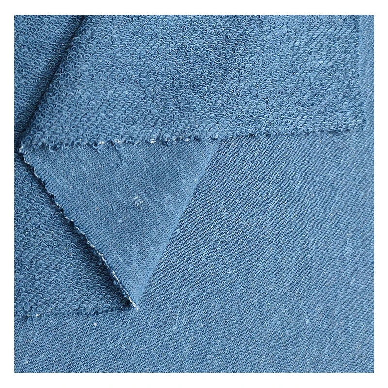 32003-260 Gsm Fashion Hoodie Terry Fabric Plain Dyed 48%Hemp 40%Organic Xotton 12%Sorona French Terry Knitted Cloth Fabric