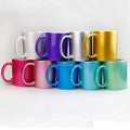 Topjlh Hot Sale Personalized 11oz Glitter Ceramic Coffee Mug Sublimation Blanks Sparkling Cup for Printing Great Gift Mug