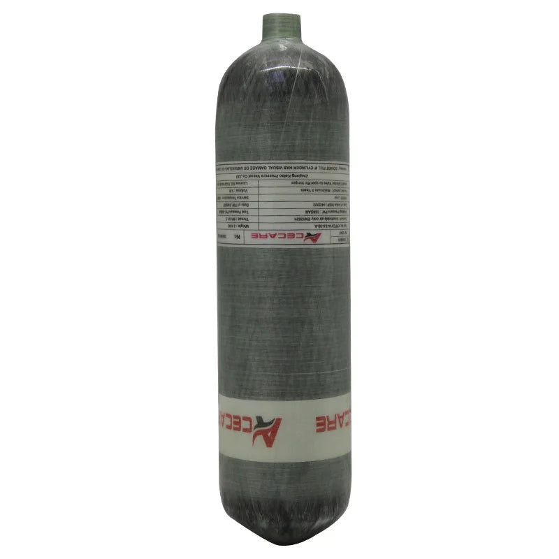 Acecare 3L CE Carbon Fiber Scuba Tank Aluminum Liner Composite Gas Cylinder for Diving and Fire Fighting