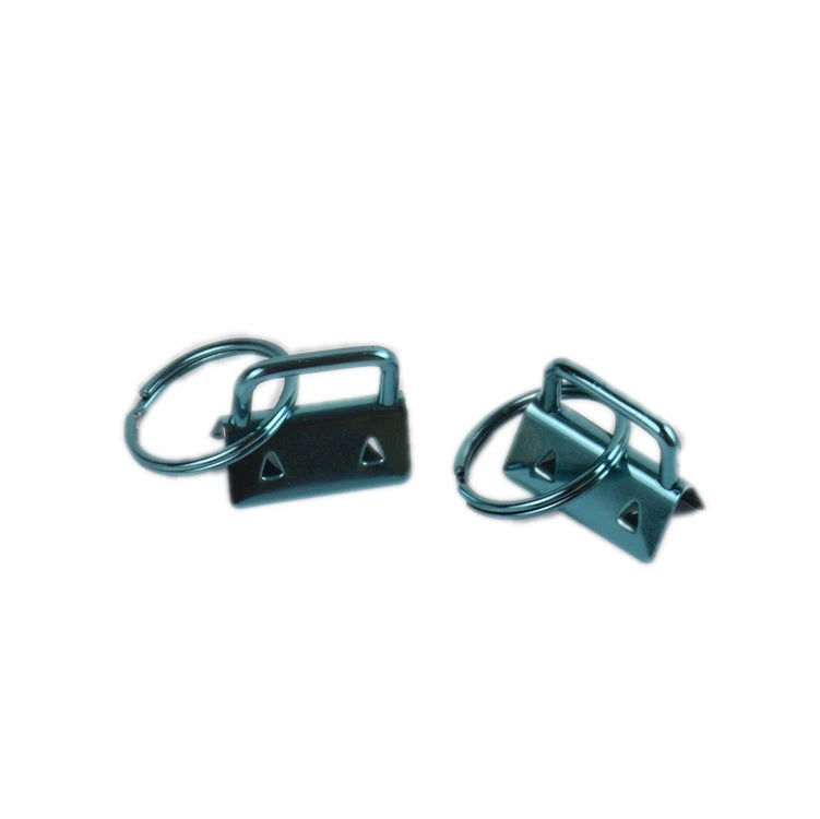 New Color 1 Inch 25mm Key Fob Hardware Wholesale Metal Straps End Clip Key Fob With Ring