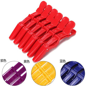 Free Sample 6 Colors Fashionable Hairdressing Clamps Claw Clip Hair Salon Plastic Crocodile Barrette Holding Section Clips Grip