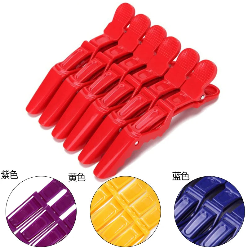 Free Sample 6 Colors Fashionable Hairdressing Clamps Claw Clip Hair Salon Plastic Crocodile Barrette Holding Section Clips Grip
