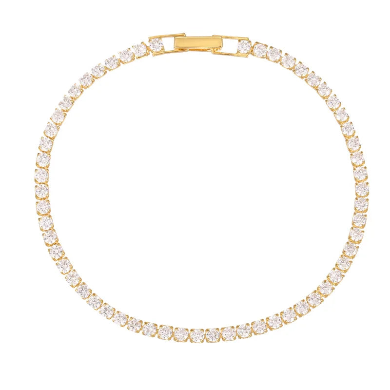 Wholesale Customizable Length of  Tennis Necklaces Chains Jewelry 925 Sterling Silver CZ Cubic Zircon Tennis Bracelet