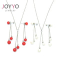 Wholesale Trendy Italian 316L Stainless Steel Jewelry Set Luxury Silver Necklace Earring for Women for Wedding Party Christmas