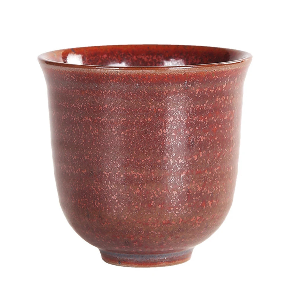 FREE SAMPLE Wholesale Japanese Style Rough Pottery Tea Cup Retro Manual Tea Cup Ceramic Kung Fu Tea Set Coffee Mug