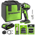 24V 1/4" 1950 in/lbs Brushless Impact Driver Premium Kit: (1) 2.0 Ah Battery, (1) 30W Charger & Cable and 23-piece Accessory Sets MegaBDM