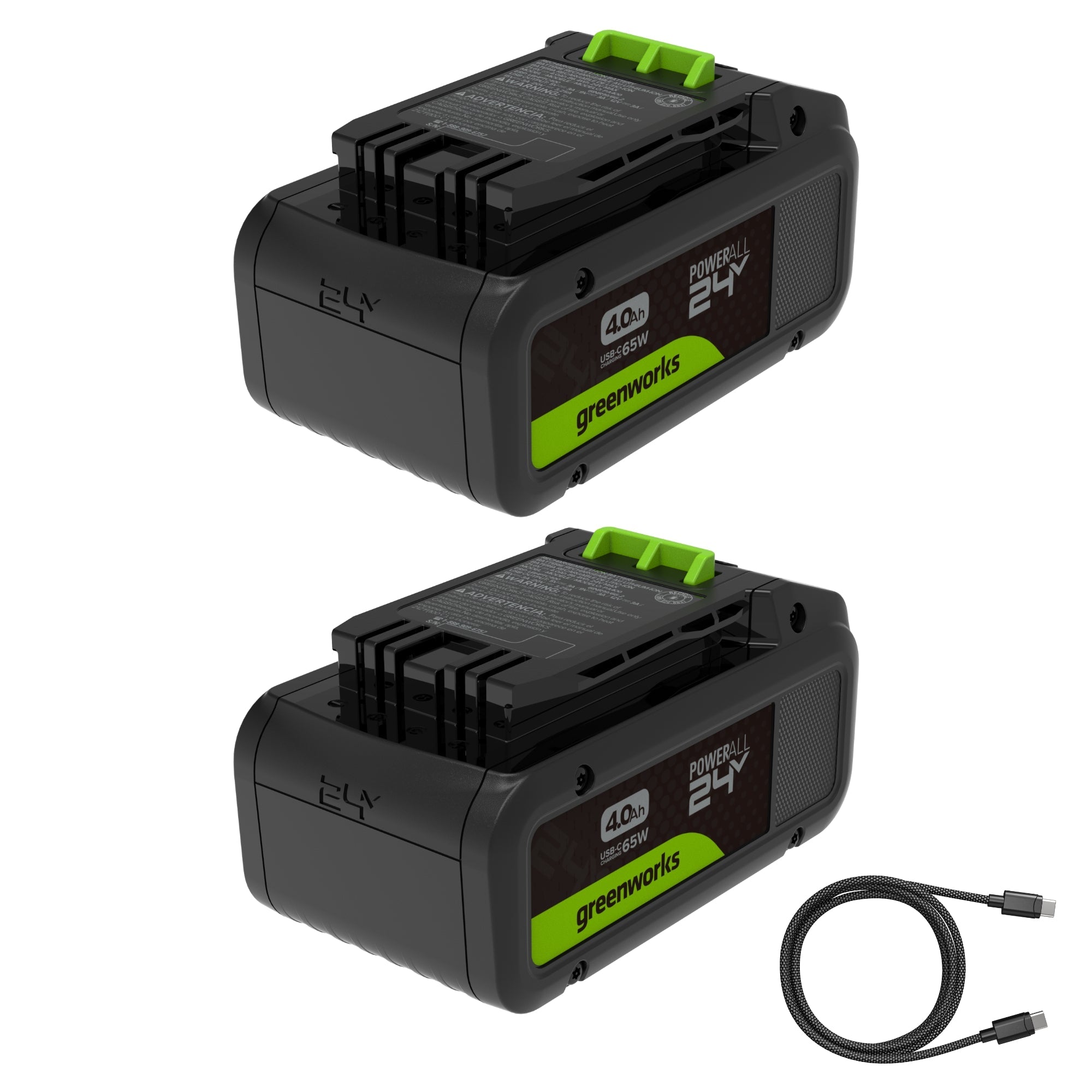 24V PowerAll Battery 2-Pack, with (2) 4.0 Ah Batteries MegaBDM