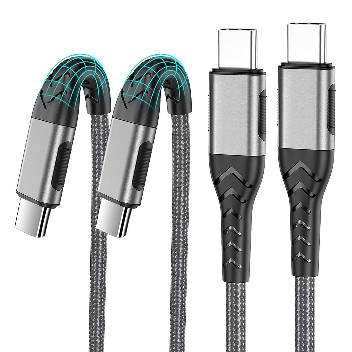 2Pack 10ft USB C to C Charger Cable – 100W Fast Charging, iPhone 17/16/15 & Android Compatible MegaBDM