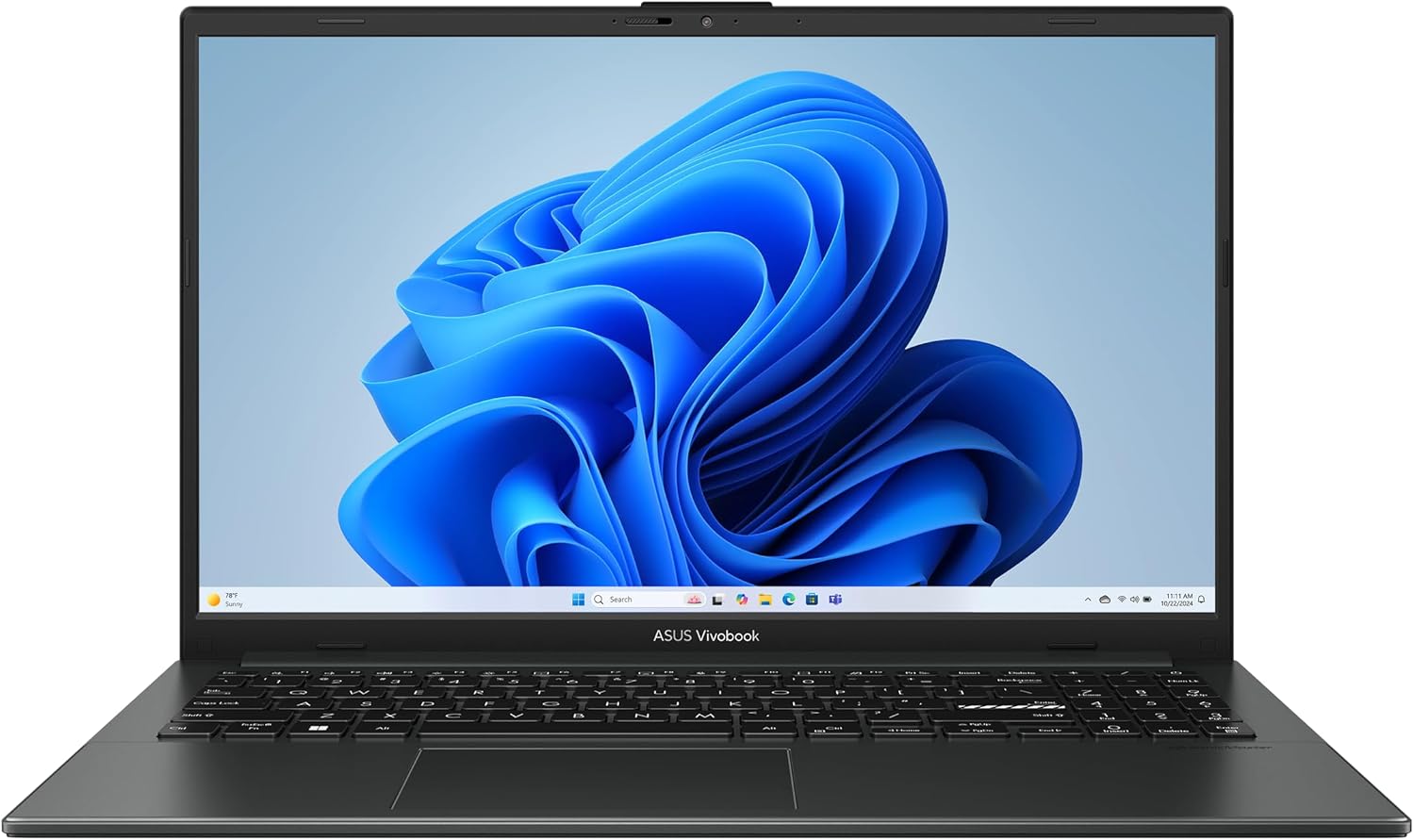 ASUS Vivobook Go 15.6" FHD Slim Laptop, AMD Ryzen 3 7320U, 8GB DDR5, 256GB SSD, Fast Charging, Webcam Shield, Win 11 Home, Black