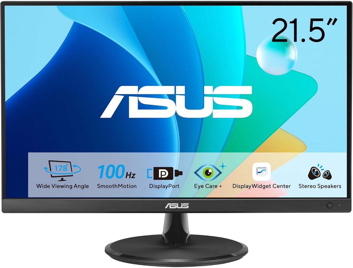 ASUS 22" Eye Care Monitor (VP229QF) – 100Hz, IPS, Full HD, 99% sRGB, Frameless, Adaptive-Sync, DisplayPort, HDMI, 3yr Warranty