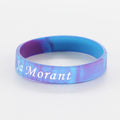Star Concave Thickened Silicone Kobe James Basketball Bracelet - Morant-Blue and Purple Mixed Color MegaBDM