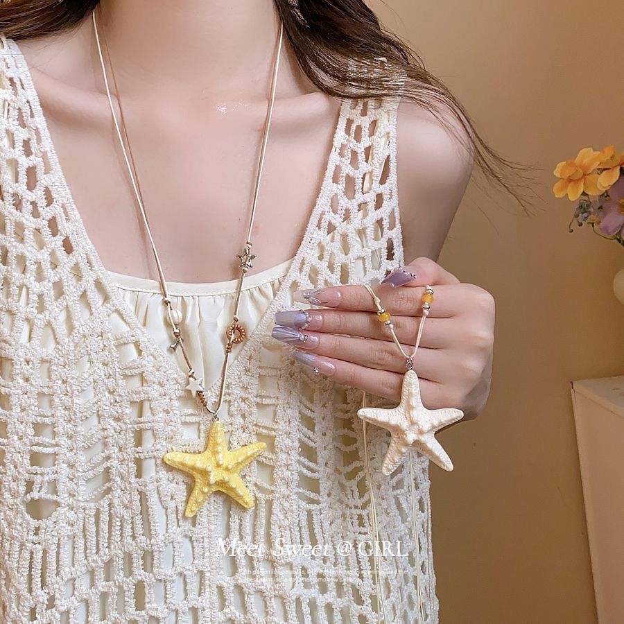 Women's Seaside Wear Accessory Island Vacation Style Sweater Necklaces MegaBDM