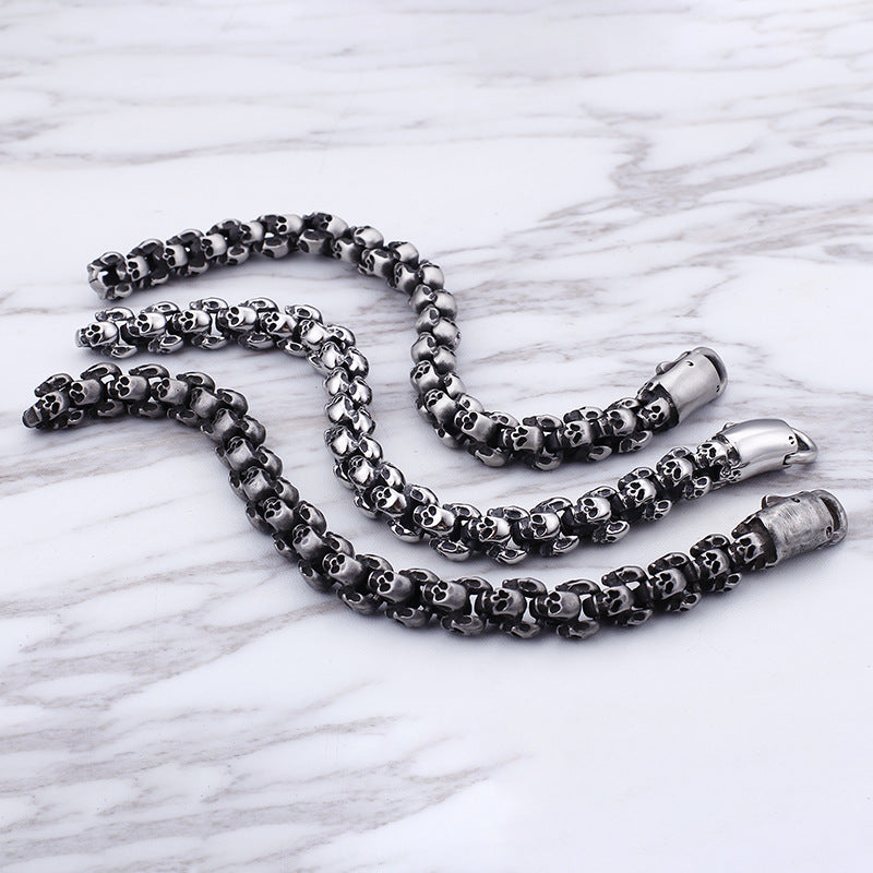 Men's Steel Skull Trendy Unique Stainless Ghost Bracelets MegaBDM
