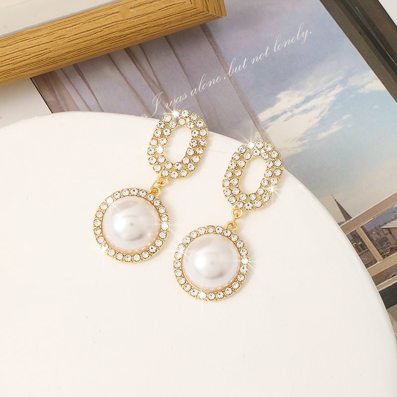 Korean Style Simple Vintage Pearl High-grade Ear Tassel Female Niche Earrings - ER0132-1 MegaBDM