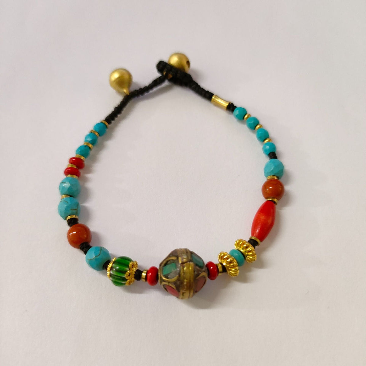 Women's Style Nepal Beads Retro Fashion Thailand Wax Line Bracelet - 6# Nepal Beads Random MegaBDM
