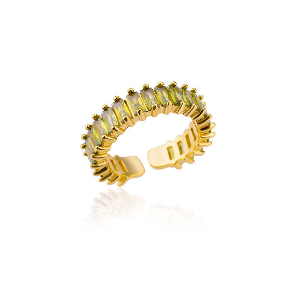 Rainbow Color Zircon Rhinestone Female Accessories Rings - 5 / Adjustable Opening MegaBDM