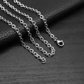 O-shaped Hammer Cross Chain Single Couple Necklaces - Steel Color / 0.4 (Width 1.6mm and Length 45M) MegaBDM