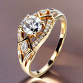 Women's Selected Geometric Lines Interwoven With Shiny Rings - Gold / No. 6 MegaBDM