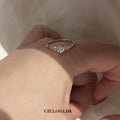 Feeling Shiny Zircon Female Gentle Temperament Open Diamond Index Finger Rings MegaBDM