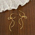 Women's Shot Western Style Fashion Artistic Retro Irregular Earrings - Gold Bow Earrings A- 304 MegaBDM