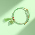Small Gift Tassel Adjustable Red Rope Dragon Boat Festival Bracelet - 57# Light Green-Tassel Zongzi MegaBDM