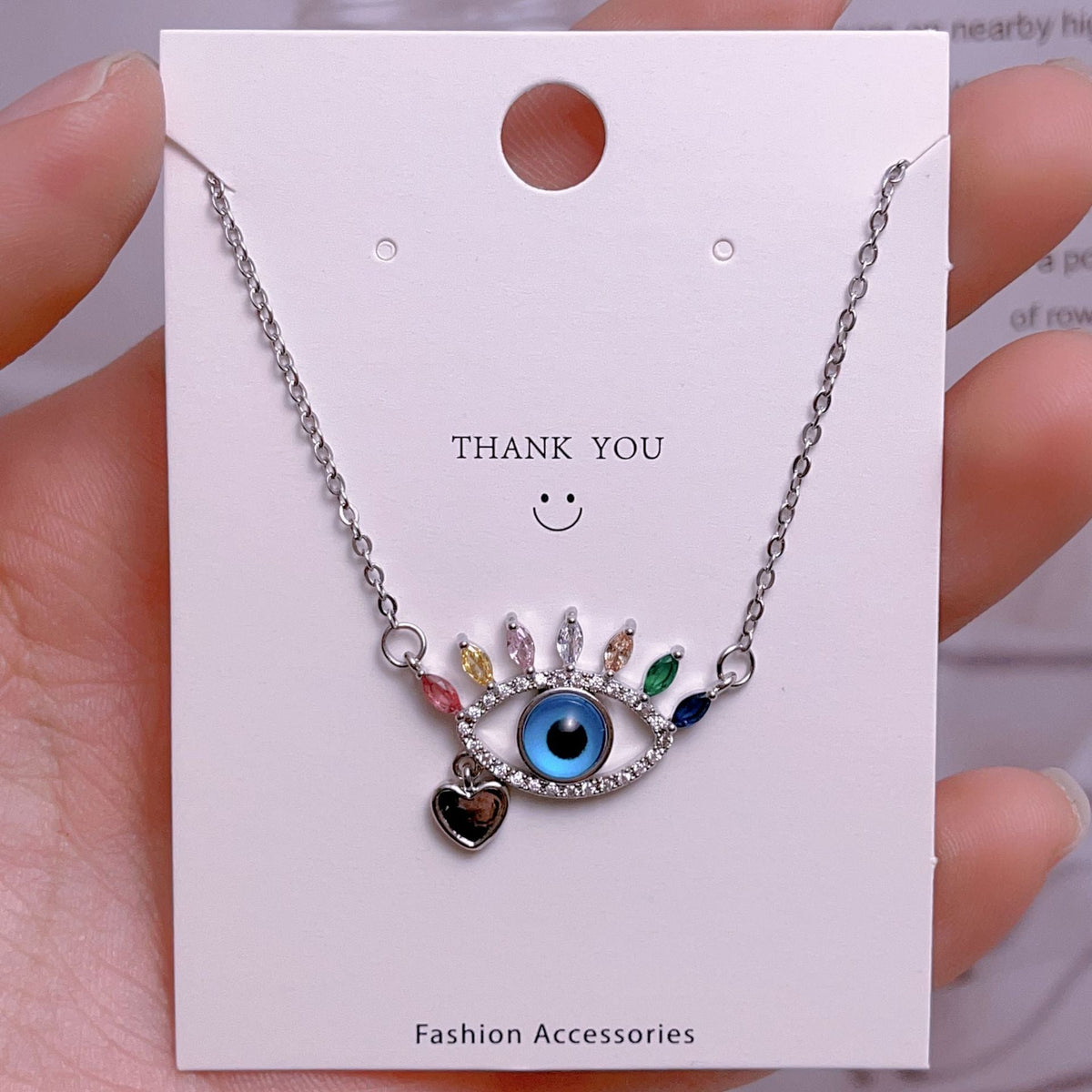 Eye Female Fashion Personality Titanium Steel Clavicle Necklaces - YJ008 MegaBDM
