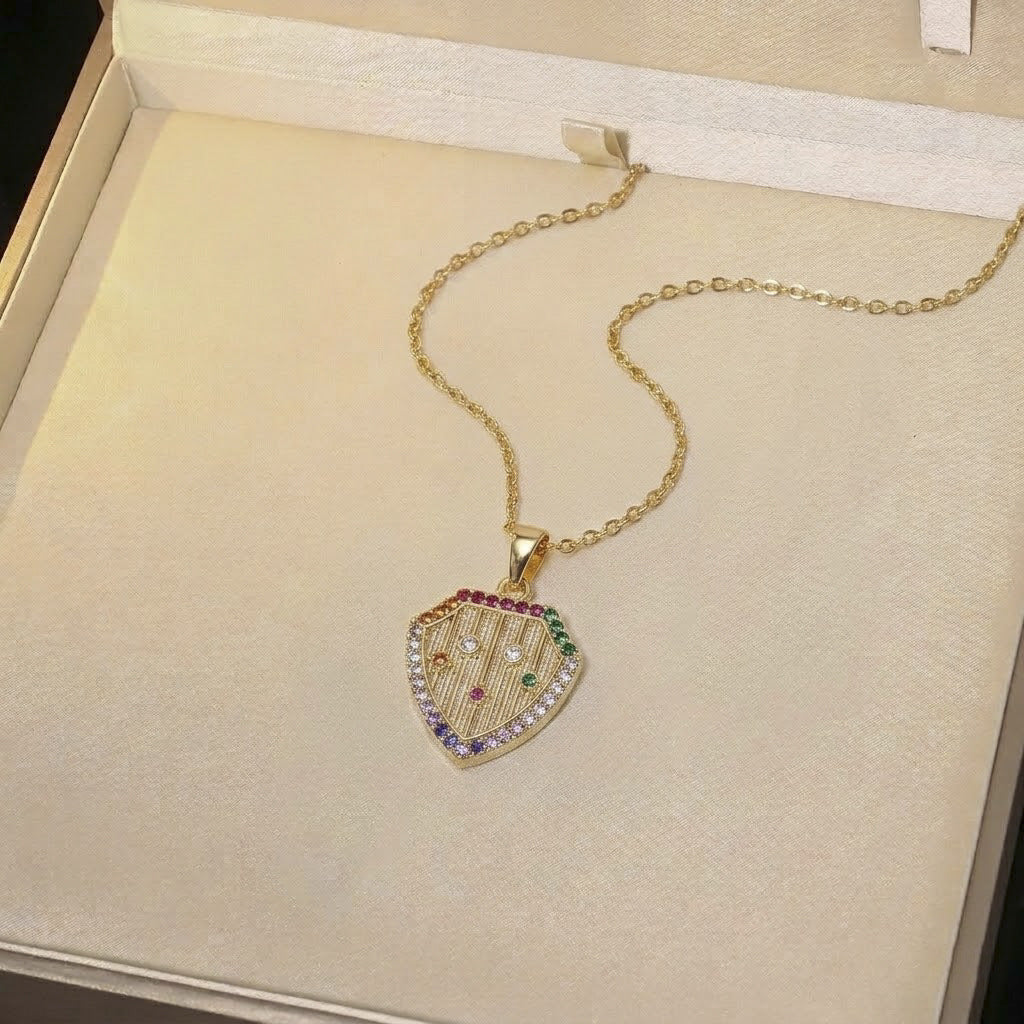 Women's Elegant Rainbow Fashion Star Moon Clavicle Necklaces - X0397 MegaBDM