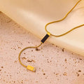 Women's Gold Plated Long Fringe Bead Necklaces - [Qyh464] Y-Shaped Tassel Necklace Gold MegaBDM