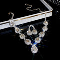 Set Graceful Fashionable High-grade Sweater Chain Light Luxury Cold Necklaces - 82# Necklace-Silver Water Drops (2-Piece Set) MegaBDM