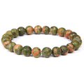 Tigereye White-barked Pine Agate Crystal Stone Bracelets - Olive green MegaBDM