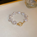 French Retro Smiley Face Bamboo Artificial Jade Personality Trendy Light Bracelets - 18# Bracelet-White MegaBDM