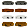 Flag Inspirational Faith Silicone Horse Party Graduation Rings - Knight Silicone Bracelet 8 Each Set MegaBDM