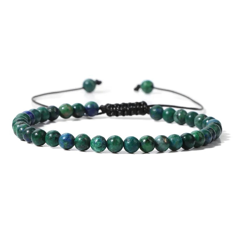Agate Stone Braided Adjustable Gemstone Beads Bracelet - 34 MegaBDM