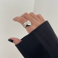 Exaggerated Geometry Female Sier Personalized Hip Rings - JZ9510 / Adjustable Opening MegaBDM