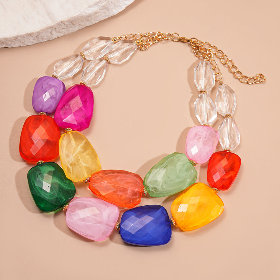 Women's Irregular Beaded Personalized Minority Seaside Vacation Necklaces - Necklace-Color MegaBDM