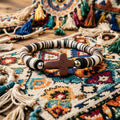Women's Cross Bohemian Natural Stone For Polymer Bracelet - Coffee Color MegaBDM