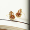 Gold Magic Color Ear Light Luxury Zircon Earrings - Stud Earrings Style Pair MegaBDM