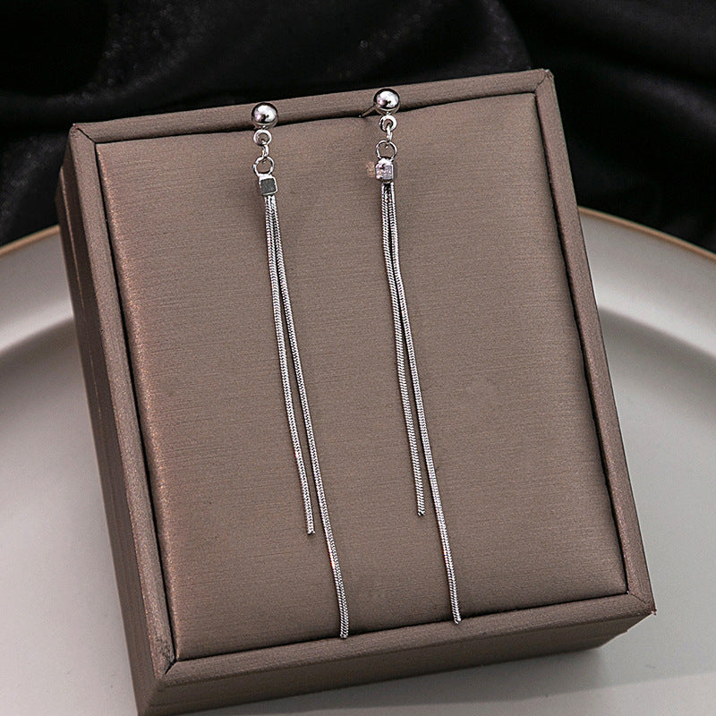Diamond Butterfly Flower Pearl Graceful Fashionable Long Earrings - E4327 MegaBDM