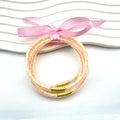Glamorous Fashion Silicone Bright Simple Couple Bracelets - Peach MegaBDM